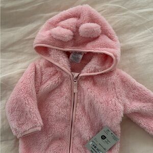 Pink Fuzzy Baby Hoodie